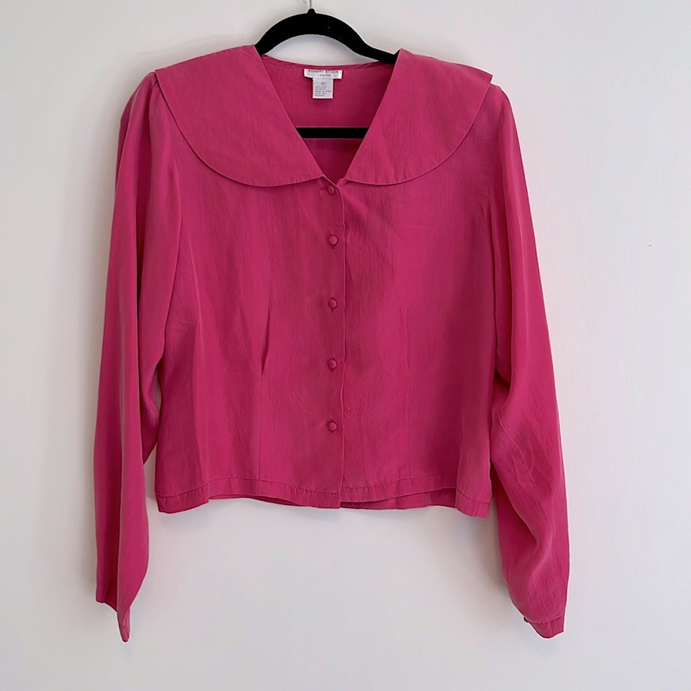 Vintage Robert Stock Pink Silk Blouse